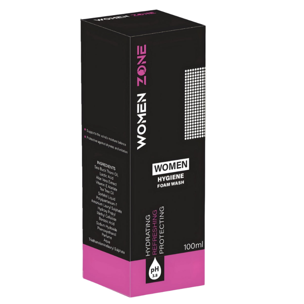 Box of Women Zone hygiene product on a white background from e-medicin - your source for medicine online