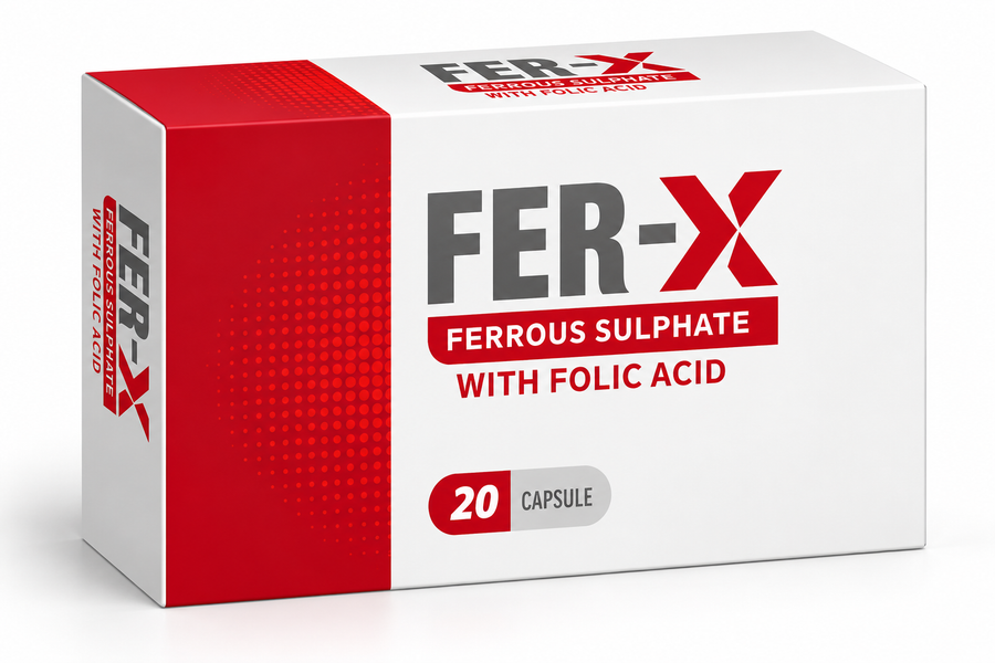 FER-X Ferrous Sulphate with Folic Acid Capsules 30's