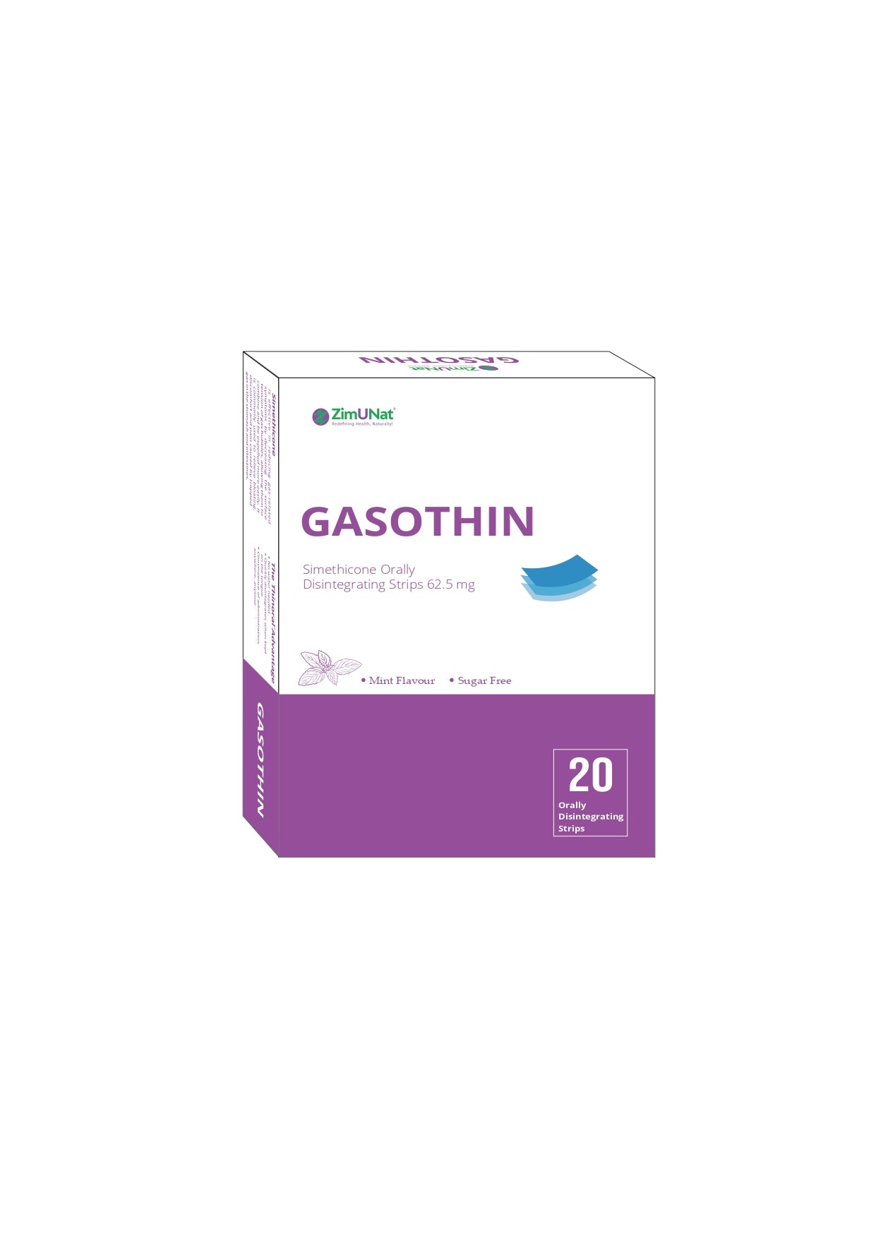Gasothin Simethicone Orally Disintegrating Strip 20's