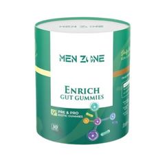 Men Zone Enrich Gut Gummies packaging on a white background from e-medicin medicine online uae