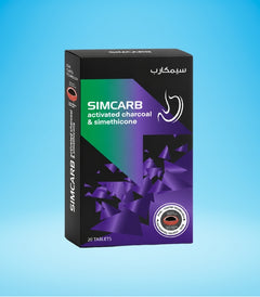 Simcarb Activated Charcoal and Simethicone Tablet 20's