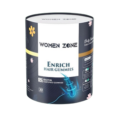 Women Zone Enrich Hair Gummies packaging on a white background  from e-medicine medicine online