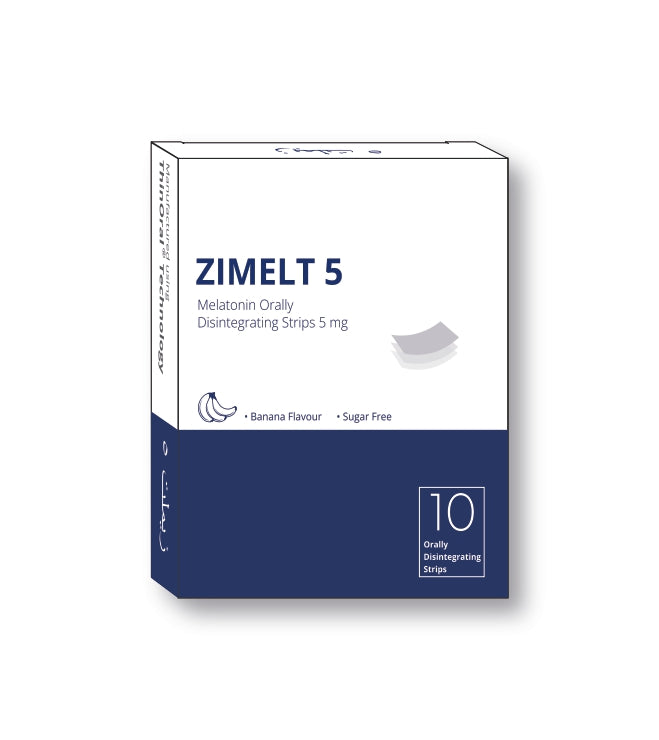 Zimelt 5 packaging with blue and white design on a white background from e-medicin - your source for medicine online